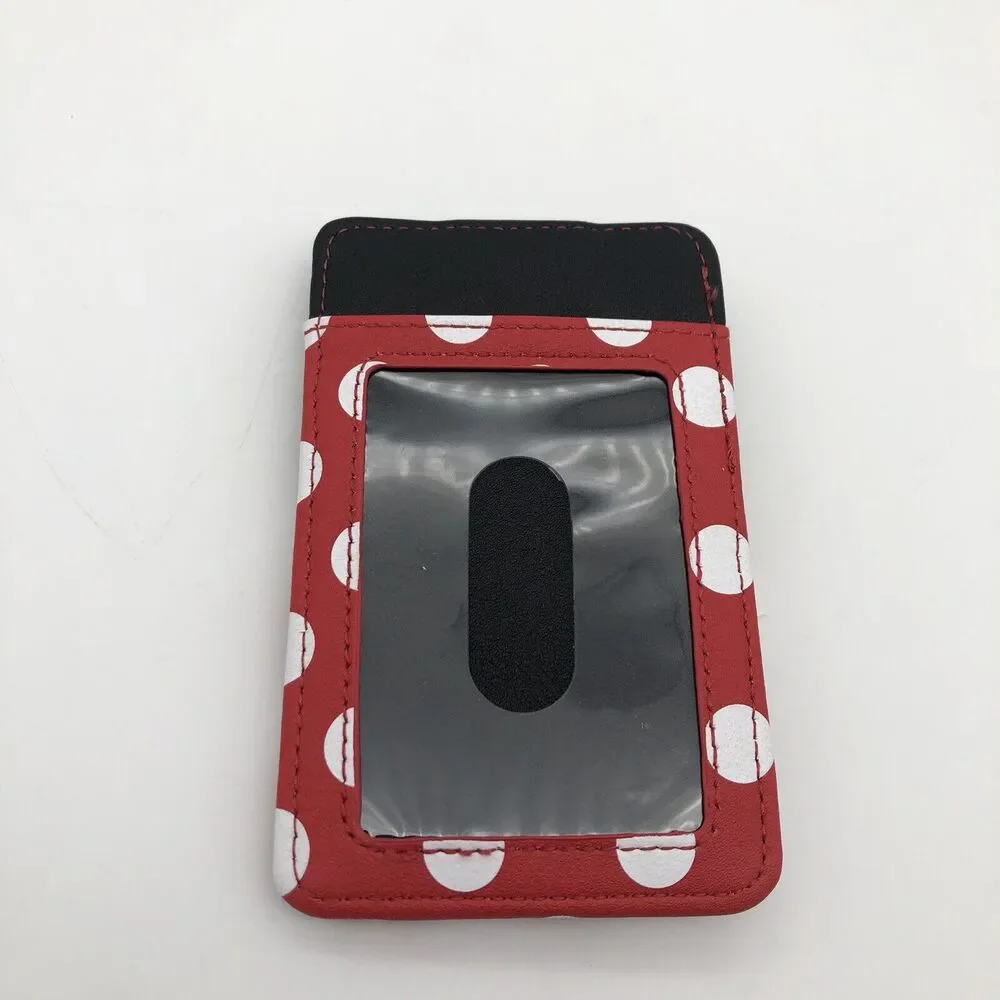 Disney Parks Wallet Minnie Mouse Slim ID Cardholder Gold Silhouette Dots & Bow